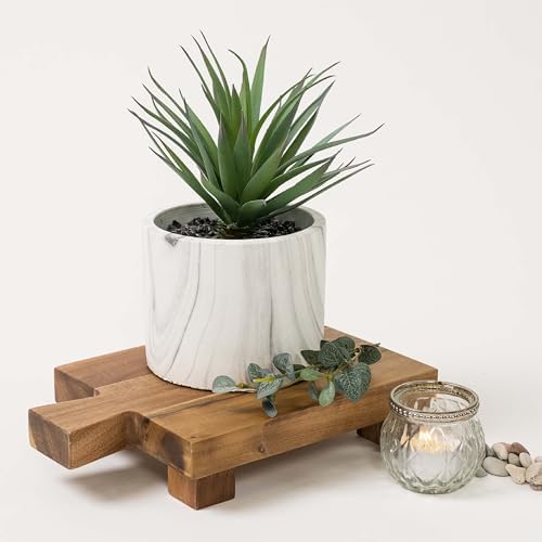 Kurrajong Farmhouse Wood Pedestal Stand 9 Inch