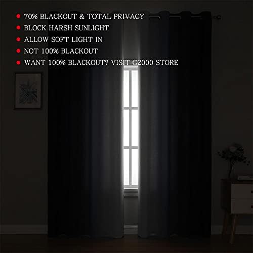 G2000 Ombre Blackout Curtains 2 Panels Set