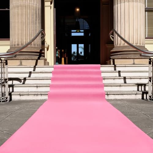 Pink Carpet Runner for Party 160 GSM Felt Runway Rug 3x15 ft