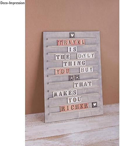 Rayher Wooden Memo Board 30x42cm Natural with 96 Letters Numbers Symbols