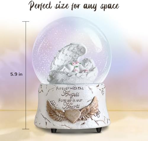 Pet Memorial Musical Snow Globe Angel Keepsake