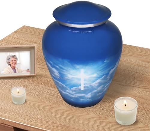 Celestial Cross Cremation Urn for Adult Ashes