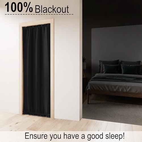 RYB HOME Blackout Curtain Panel for French Door 26x72