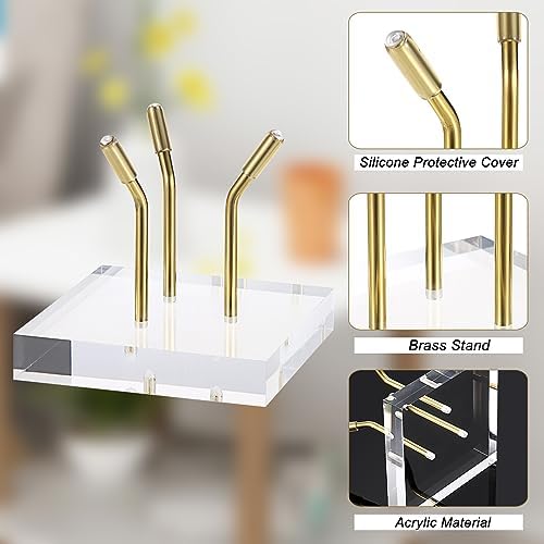 Hipiwe Gold Metal Easel with Acrylic Base Display Stand