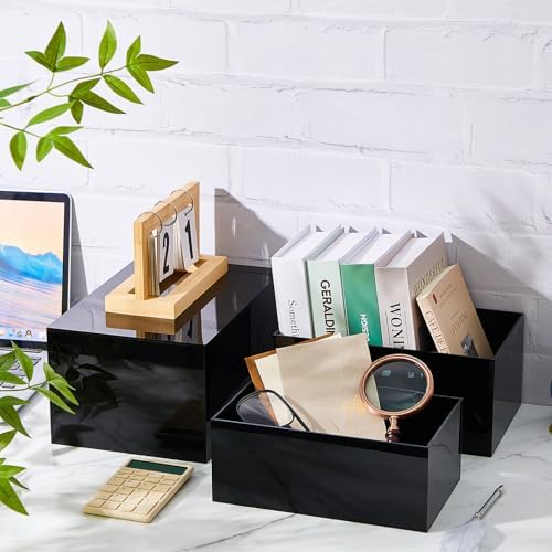 Sintuff 5 Pcs Acrylic Risers Display Stands Black