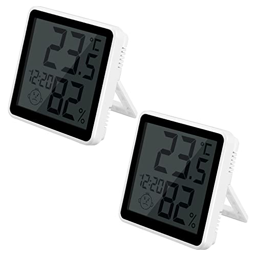 Digital Thermo Hygrometer Alarm Clock Wall Mount
