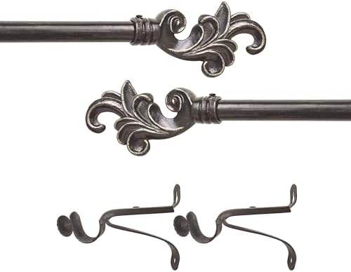 ACHIM Metallo Regal Black Decorative Rod 28-48 Inch