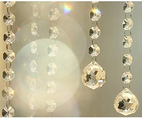 OKUOKA 25 Strands Crystal Bead Curtain for Doorways and Room Dividers
