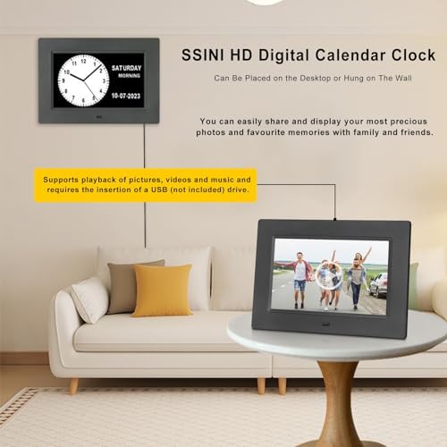 SSINI 7 Digital Clock with Day Date and 12 Alarms