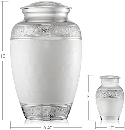 Reminded 5 Piece Decorative Cremation Urns Set - White