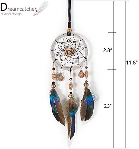 YGMONER Dream Catcher Car Interior Rearview Mirror Dangle Brown