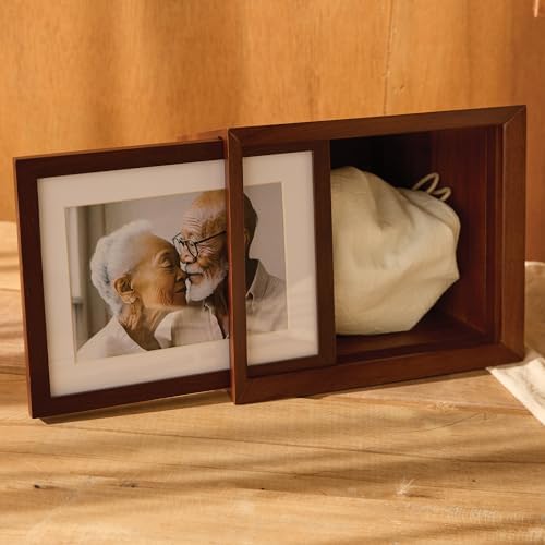 Aspen Studio Photo Urn Walnut Wooden Urn with Picture Frame