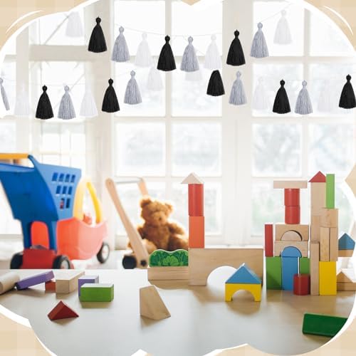 WILLBOND 4 Piece Tassel Garland Classroom Decor