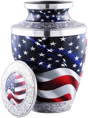 American Flag Cremation Urn for Adult Ashes