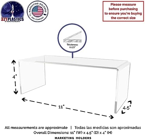 Marketing Holders 4 Pack Clear Acrylic Riser Display Stand