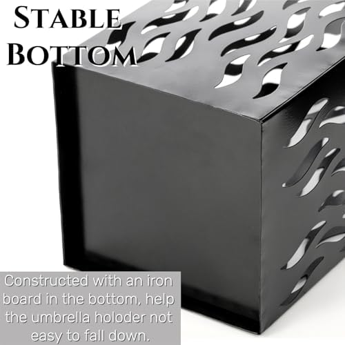 Noamus Metal Umbrella Holder 61x61x157 Inch Black Storage Rack