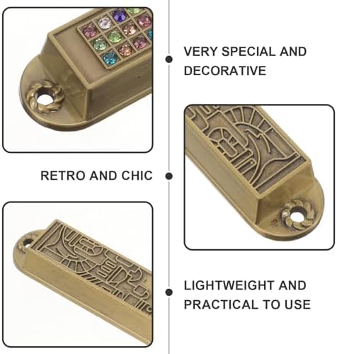 Classic Metal Mezuzah with Scrolls 5pcs