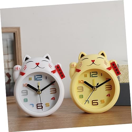 Wakauto Cute Cat Alarm Clock for Kids Silent No Ticking Battery