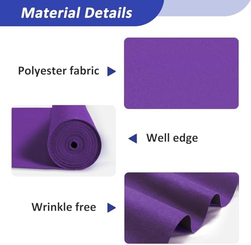 Purple Carpet Runner for Party 25x15ft 120GSM Runway Rug