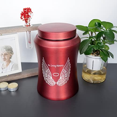 Large Urn for Human Ashes 220 lbs Capacity Angel Wings Design