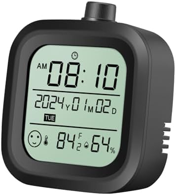 Digital Alarm Clock with Thermometer Hygrometer and Calendar