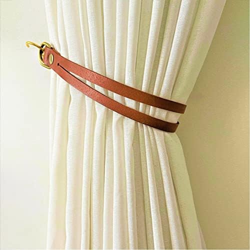 Classic Leather Curtain Tiebacks 4Pcs Brown