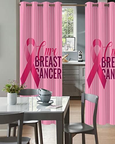 Cure Breast Cancer Door Curtain - 42x84 Blackout Panels
