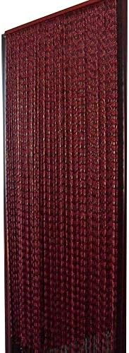 OKUOKA 31 Strands Beaded Door Curtain Red Wine Style