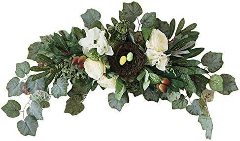 MOTUZP 307 Inch Spring Greenery Swag Wreath