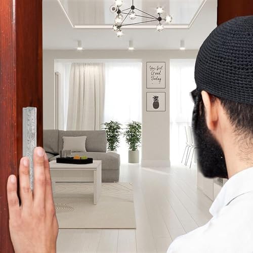 Modern Glass Mezuzah Case For Door With Shattered Design Waterproof Cover