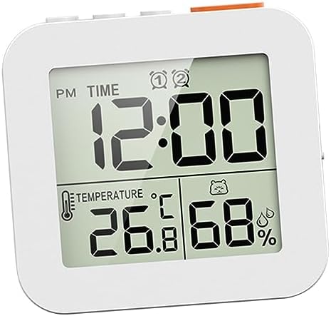 Digital Timer Shower Clock with Alarm White