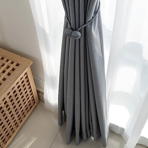 Window Curtain 4pcs Magnetic Tiebacks Clips Holdback Home Office Decor