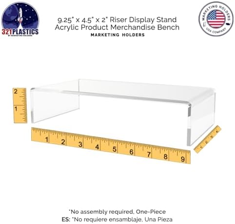 Clear Acrylic Riser Display Stand 9x45 Inch