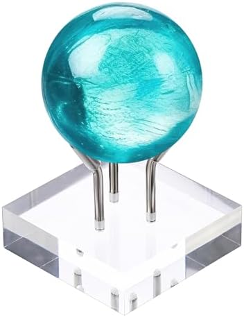 Hipiwe Acrylic Display Easel Stand for Fossils and Minerals Medium Silver