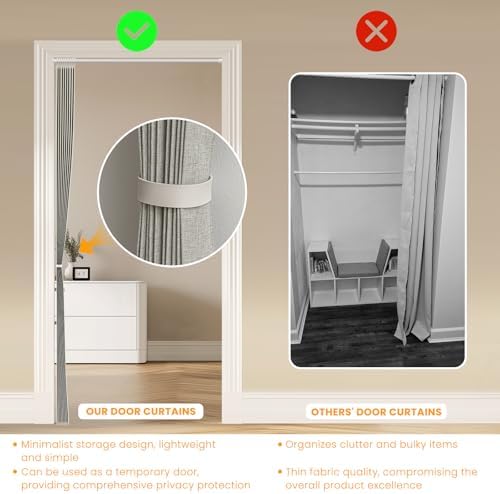 AJAZZ 100 Blackout Accordion Door Curtain 1 Panel
