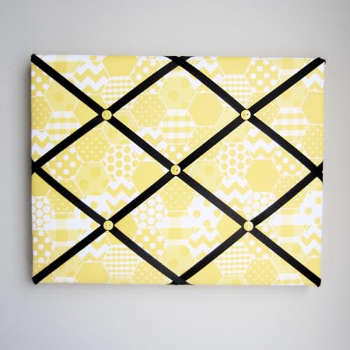 11x14 Yellow And Black Geometric Memory Board Bow Board