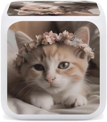 Cute Cat Digital Alarm Clock with LED Display
