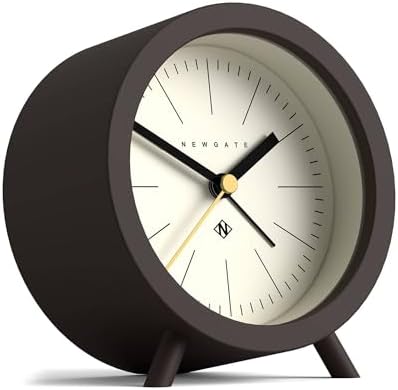 NEWGATE Fred Alarm Clock Modern Barrel Design Chocolate Brown