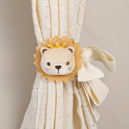 Cute Cartoon Lion Curtain Tiebacks 2 Pack