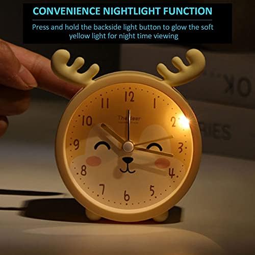 3-Inch Cartoon Animal Alarm Clock with Backlight