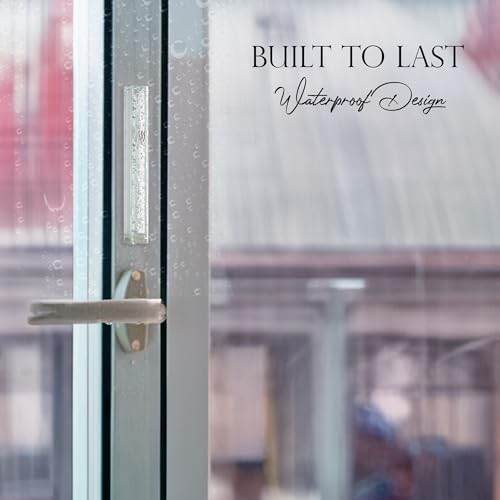 Modern Glass Mezuzah Case For Door With Shattered Design Waterproof Cover