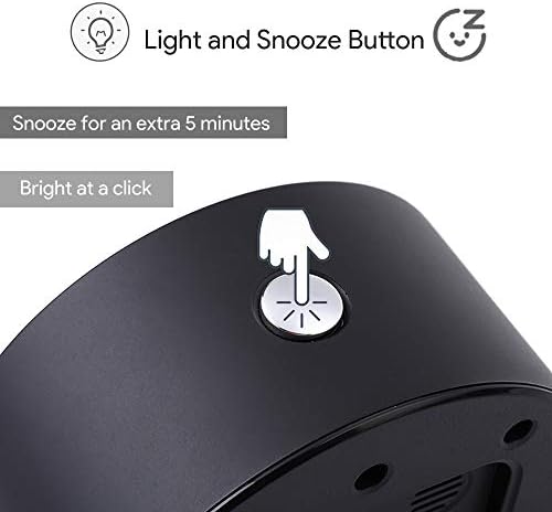 LAIGOO Silent Analog Alarm Clock with Nightlight Function