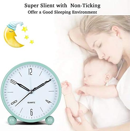 OUTWIT Analog Alarm Clock with Silent Quartz Movement