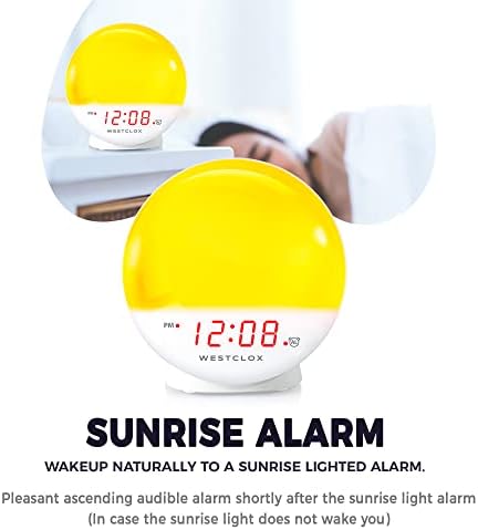 Westclox Sunrise Alarm Clock with Nightlight and Sunset Simulator