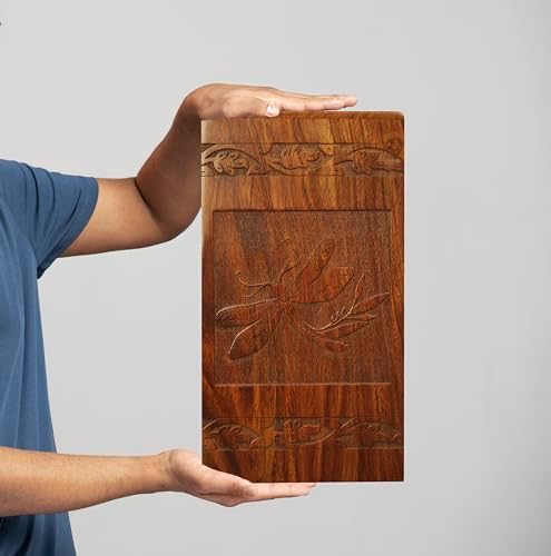 Ziya Large Wood Urn for Human Ashes 250 lbs