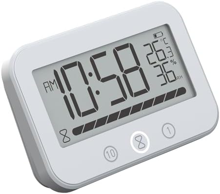 Countdown Timer Bathroom Clock with Temperature Display