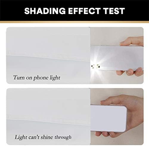 White Full Blackout Curtain Liner Panel Rod Pocket for Bedroom