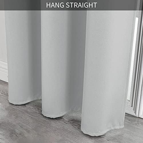 Joydeco Blackout Door Curtain 78 Inches Greyish White