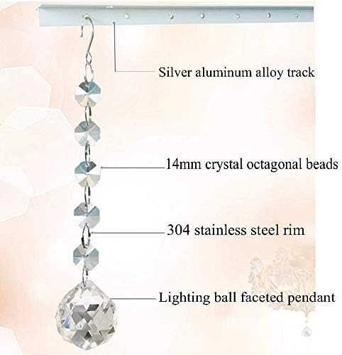 20 Strands Crystal Beaded Door Curtain for Room Dividers and Aisles