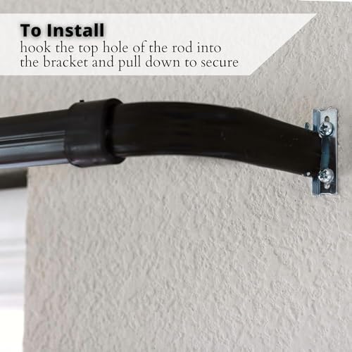 Yafa Home Fashion Heavy Duty Single Curtain Rod with Hardware